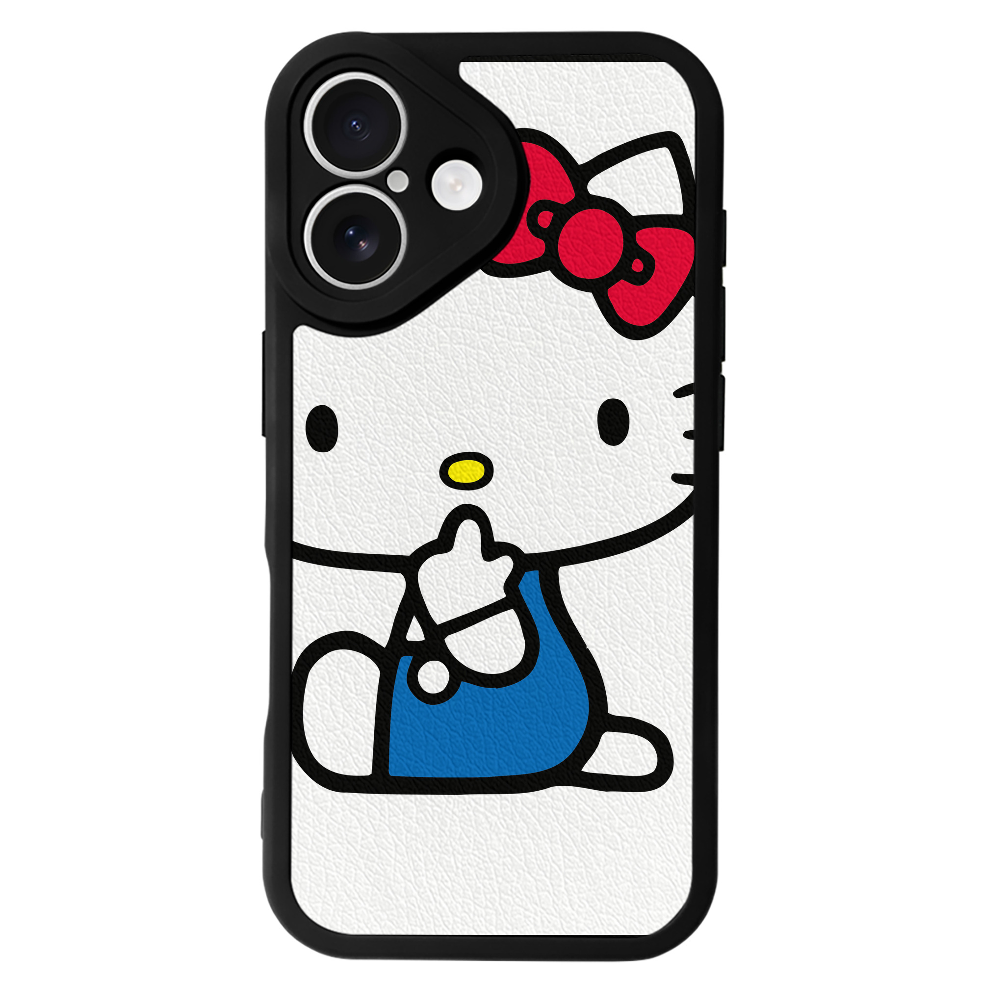 （画像用） Hello Kitty ハローキティ 【iPhone 16シリーズ対応】シリコンスマホケース（レザー調） 材質：シリコン